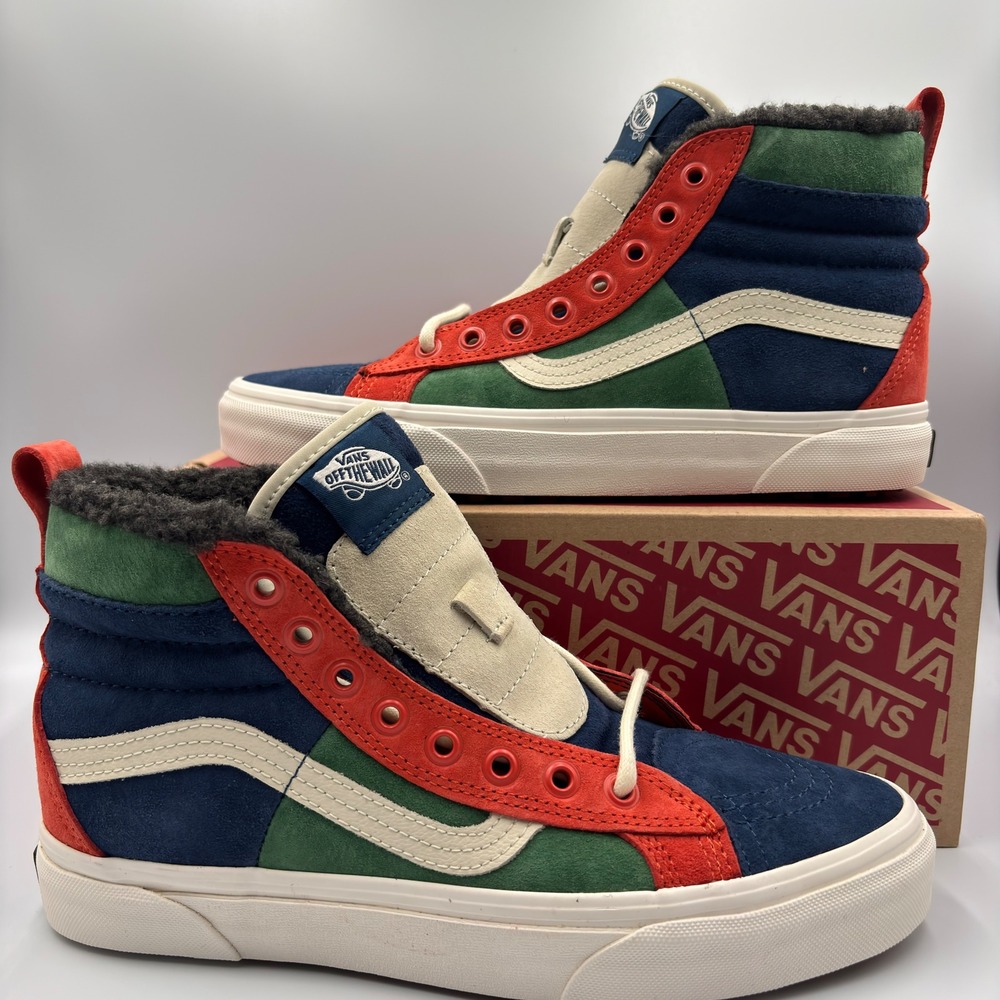 Vans Sk8-Hi MTE Multi Color Suede High Top Sneakers Men 9 Women 10.5 NEW - Picture 1 of 8